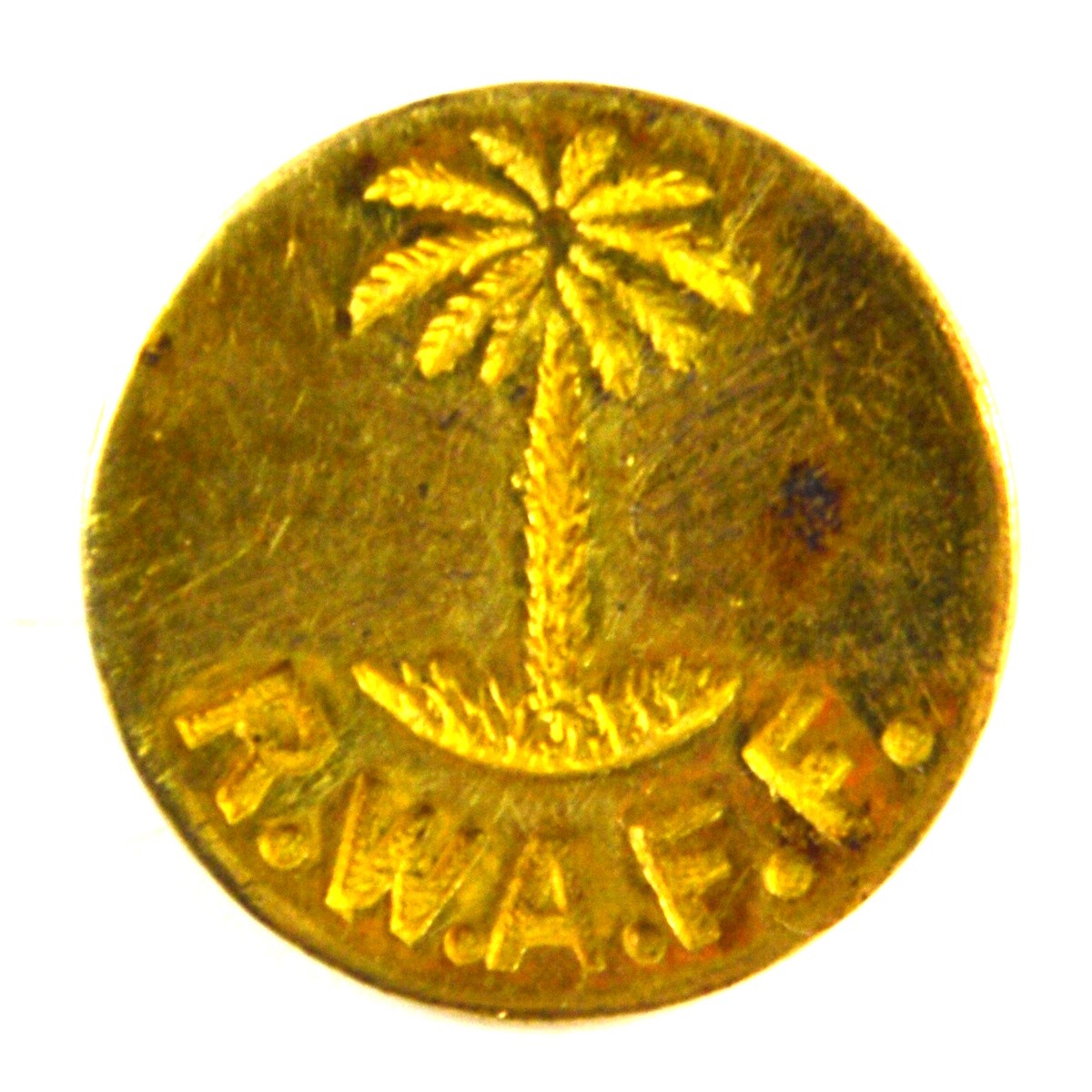 Royal West African Frontier Force (RWAFF) (1928-1960 Pattern) Flat Gilt Button - 20mm