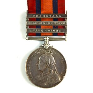 Queen's South Africa 3-Bar (3rd Type) Medal, Lance Corporal G Moir, 1st Seaforth Highlanders (18th Mounted Infantry) (Died 23rd February 1902)