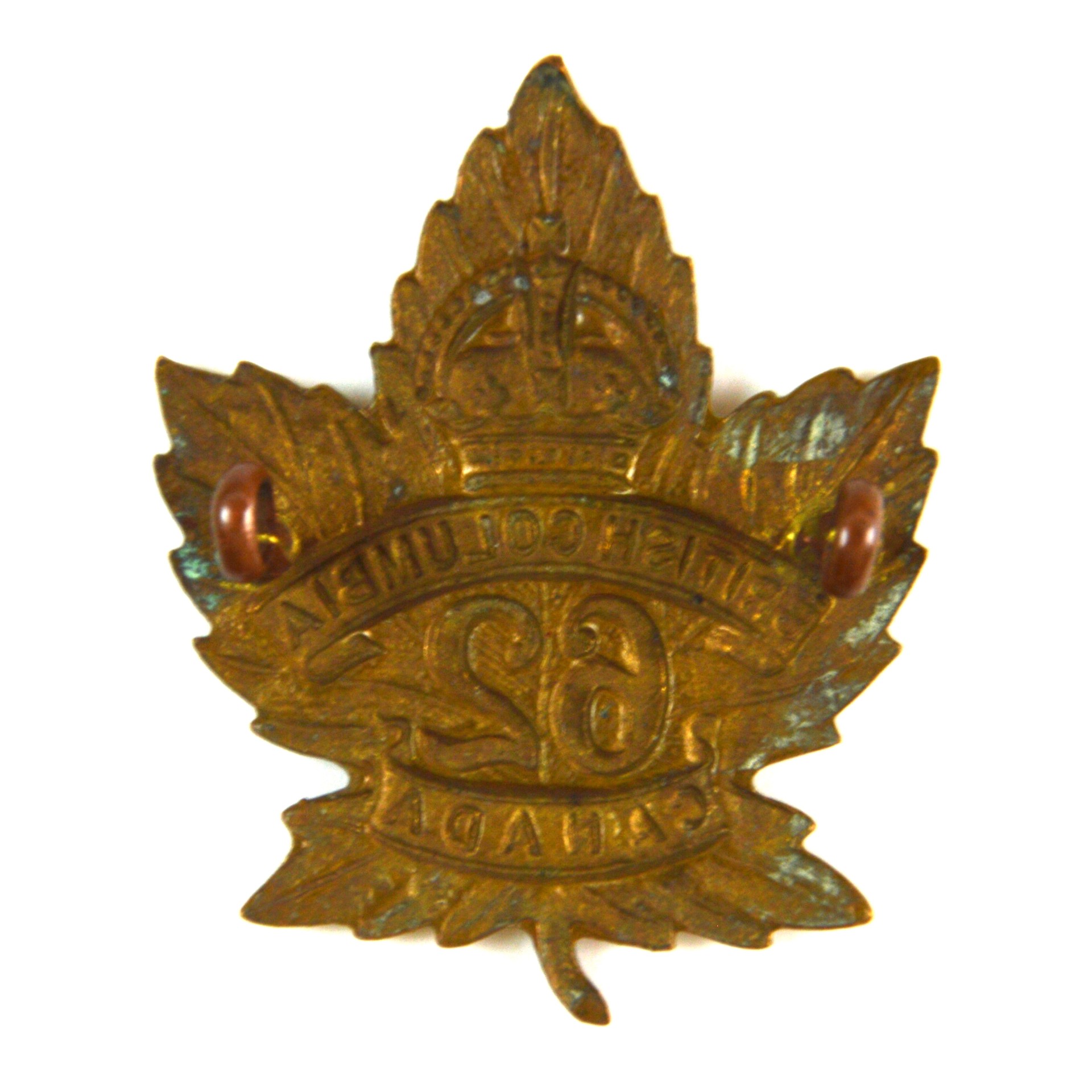 62th (British Columbia) Battalion, Canadian Expeditionary Force (1915-1917 Pattern) Cap Badge - Image 2