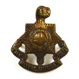 Royal Sussex Regiment (1881-1966 Pattern) Officer's Service Dress Cap Badge, Restrike