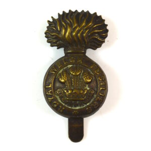 Royal Welsh Fusiliers (1916-1918 Economy Brass Pattern) Cap Badge, Original