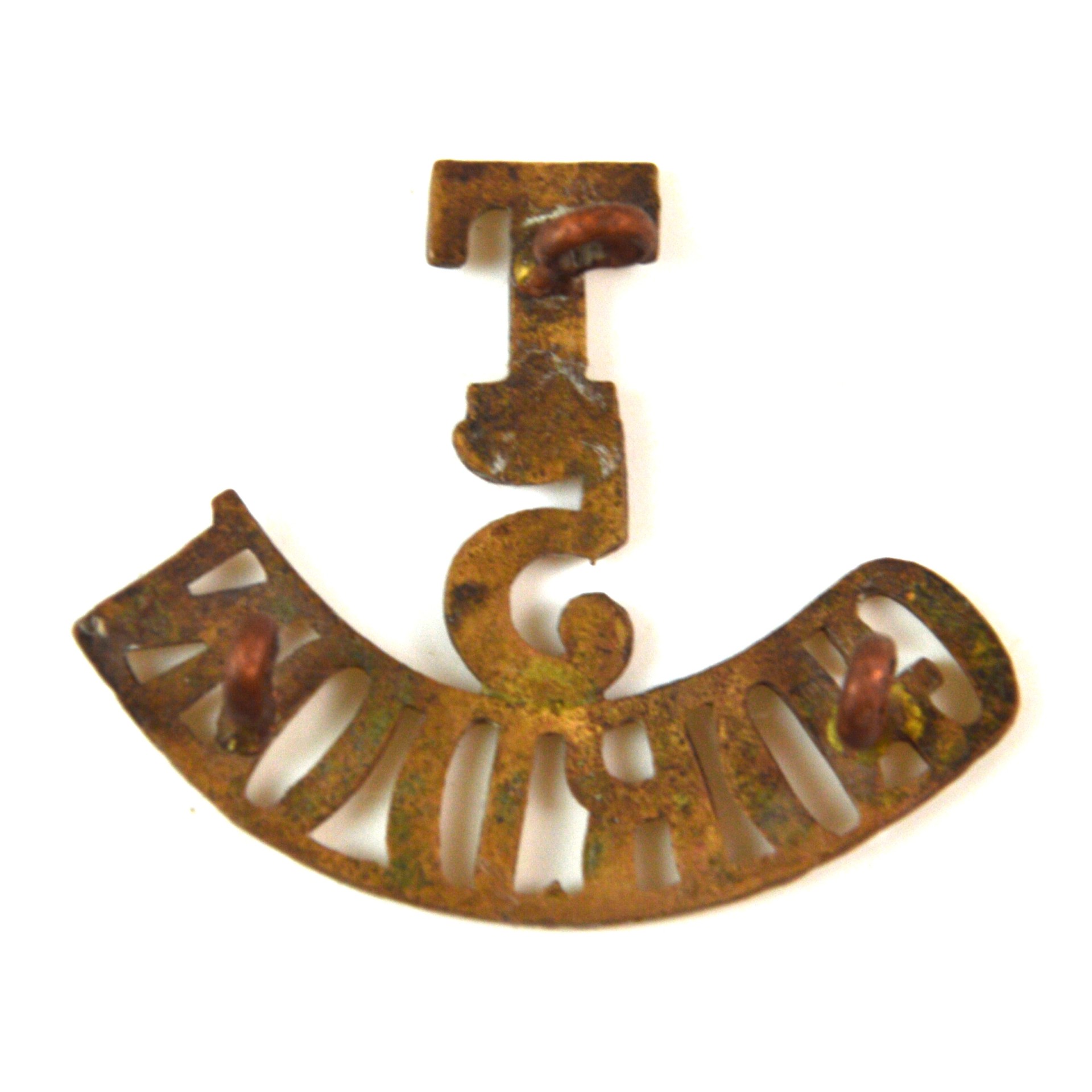 5th (Buchan and Formartin) Battalion, Gordon Highlanders (T / 5 / GORDON, 1908-1922 Pattern) Brass Shoulder Title - Image 2