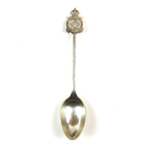 Kolar Gold Field Volunteers Teaspoon, Hallmarked Birmingham 1910, Elkington & Co
