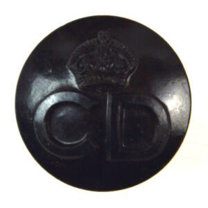 Civil Defence Corps Black Plastic Button - 24mm