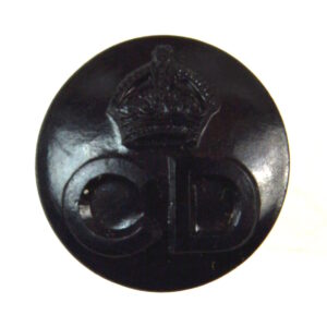 Civil Defence Corps Black Plastic Button - 16mm