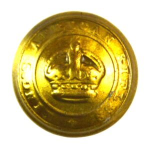 King's African Rifles Brass Button, King's Crown - 19mm