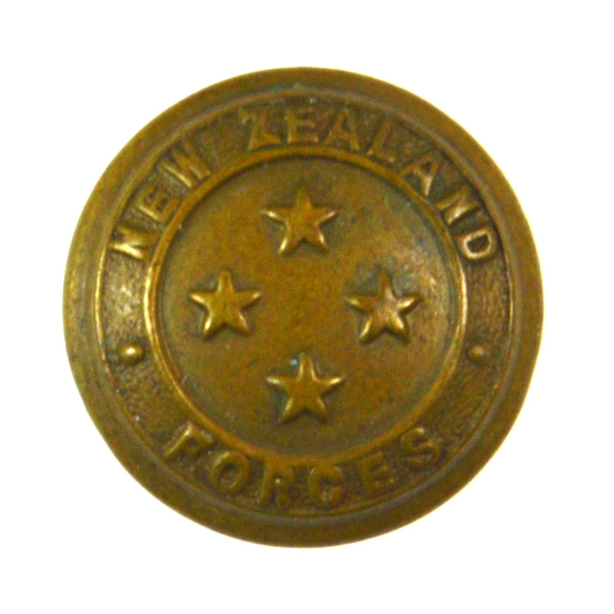New Zealand Forces Brass Button - 17mm