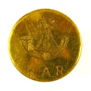 King's African Rifles Gilt Blazer Button - 20mm