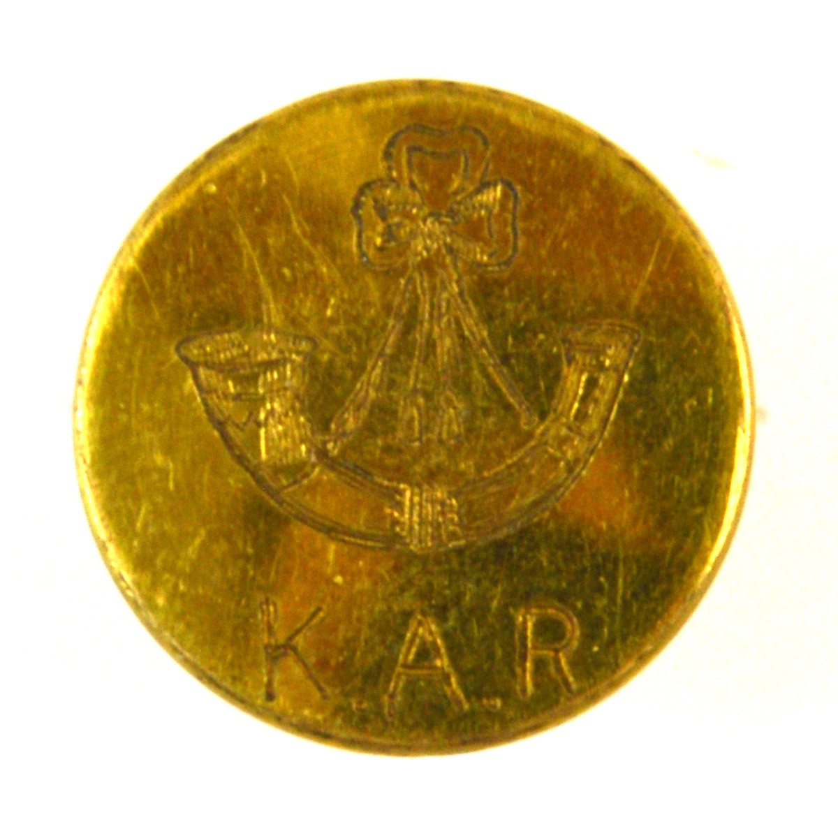 King's African Rifles Gilt Blazer Button - 20mm