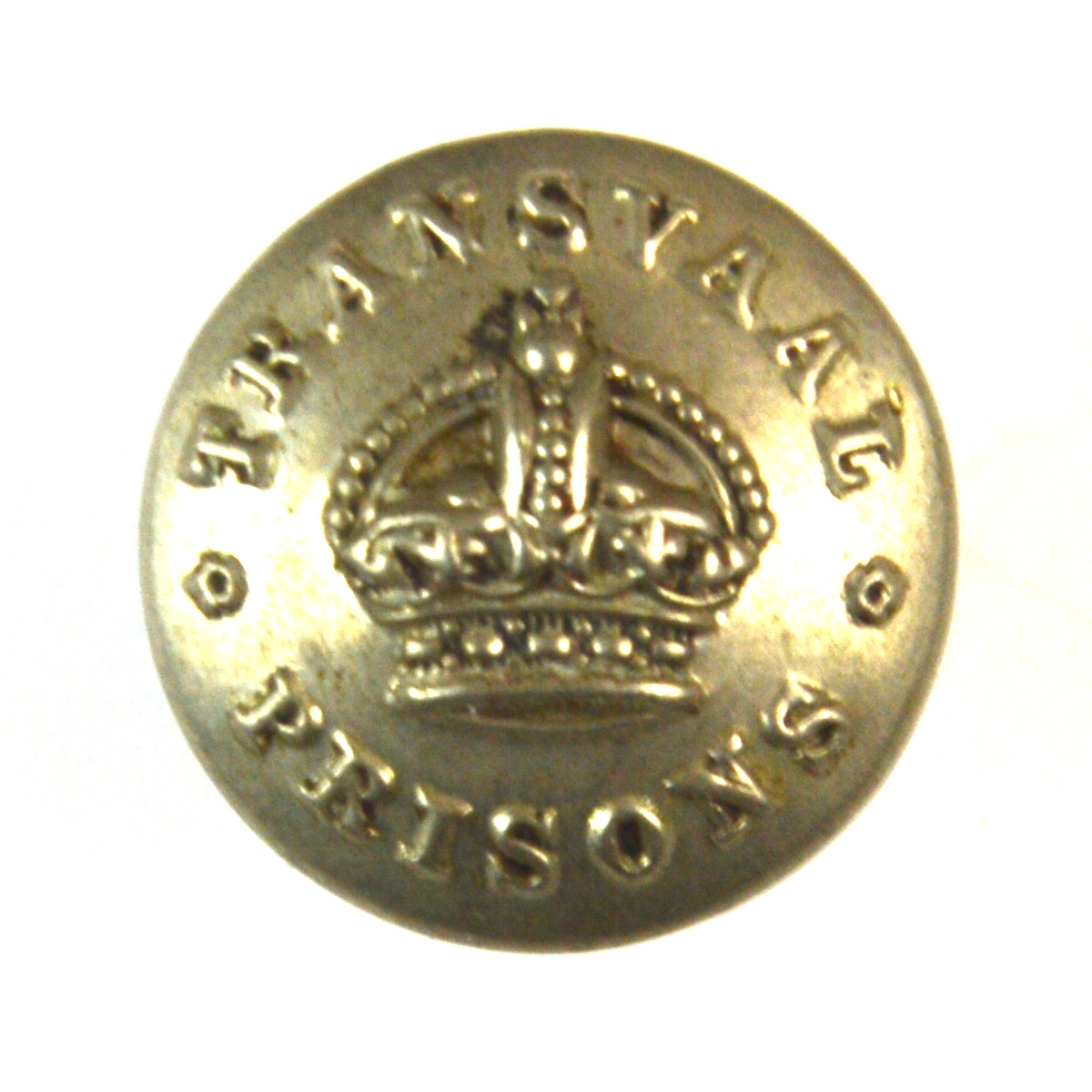 South African Transvaal Prison Service Button, King's Crown - 17mm