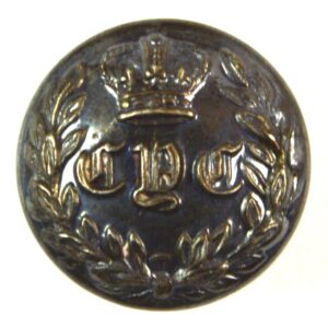 Castlemartin Yeomanry Cavalry (1830-1893 Pattern) Officers Silver Plate Button - 21mm