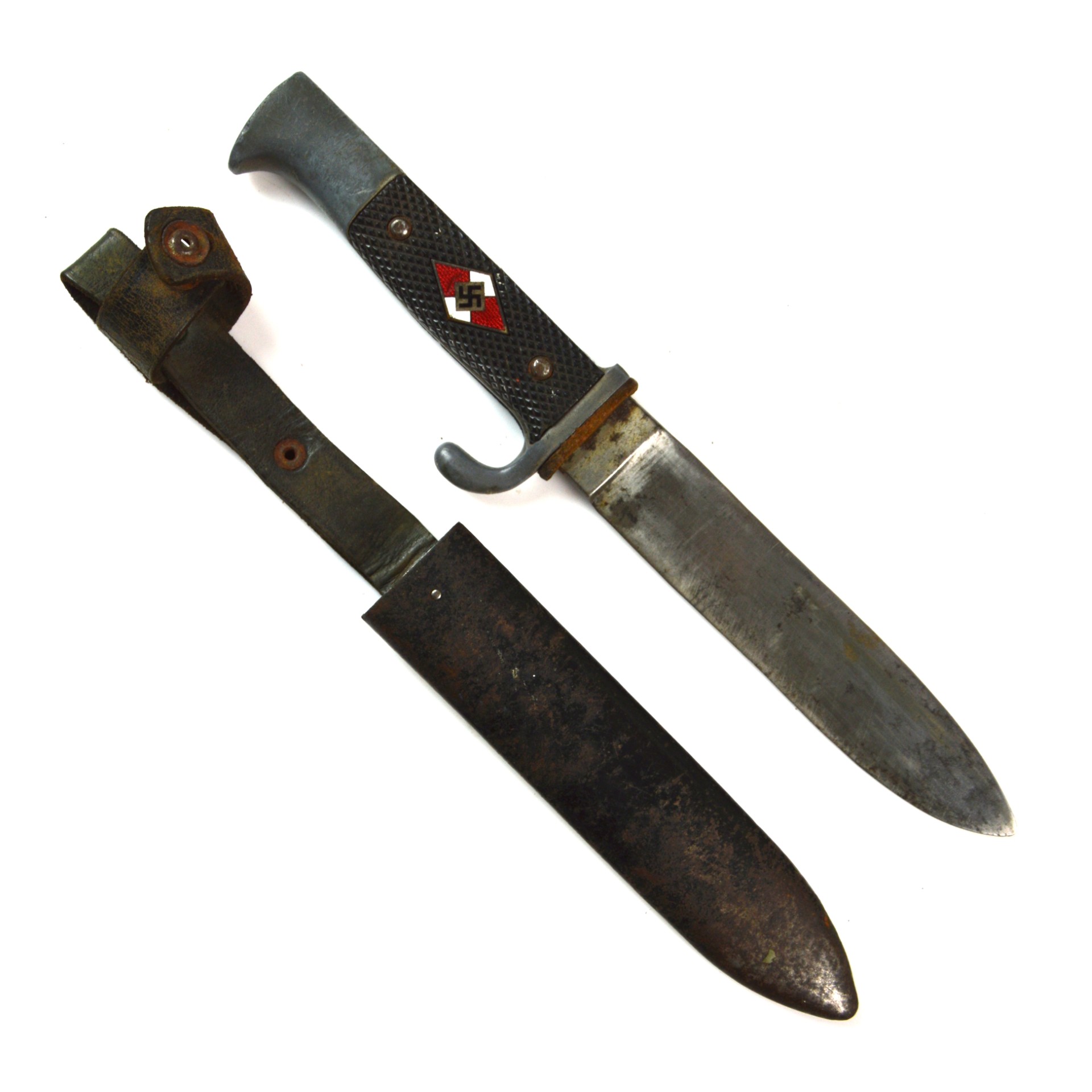 German Hitler Youth Dagger with Scabbard by Gustav C. Spitzer, Solingen, Dated 1940