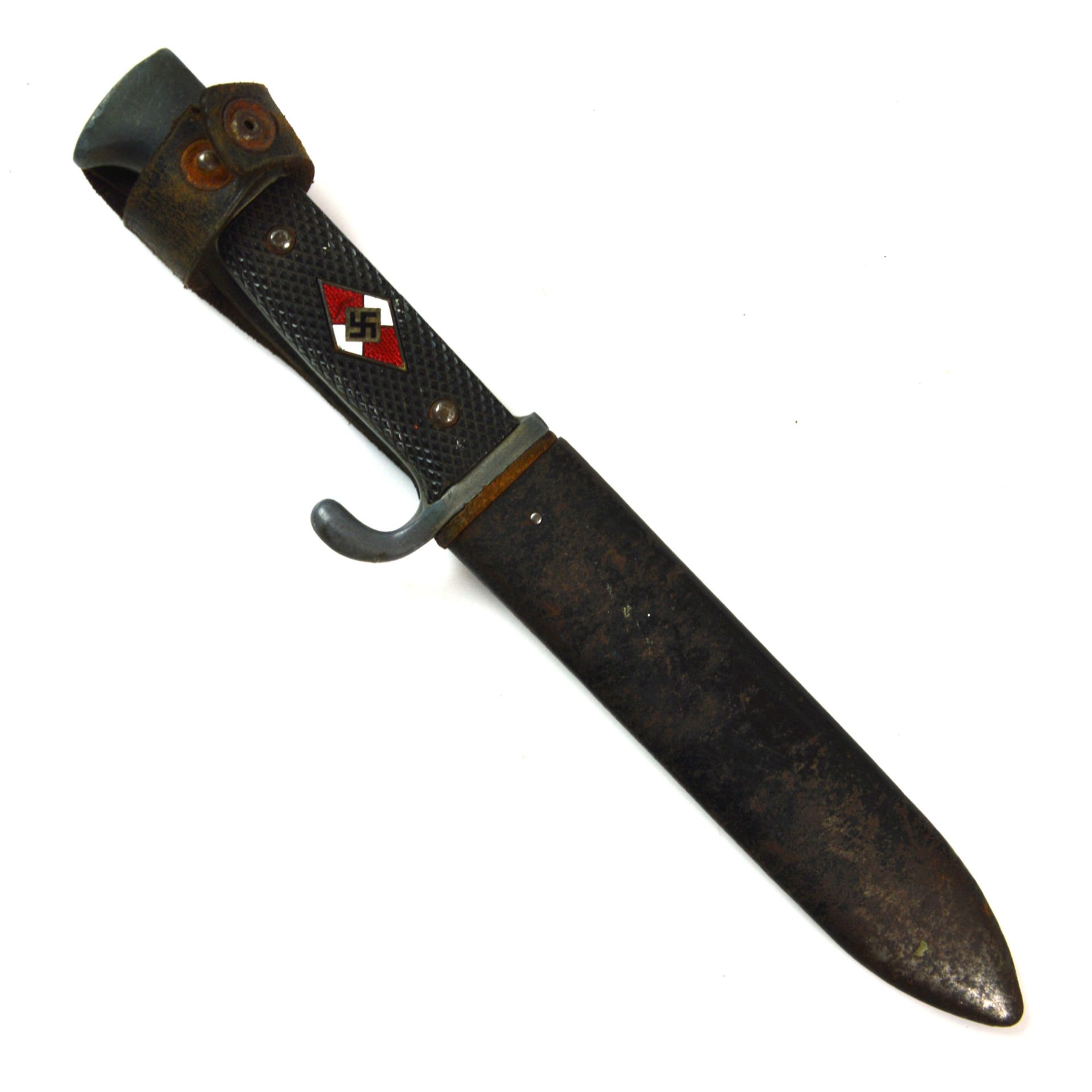 German Hitler Youth Dagger with Scabbard by Gustav C. Spitzer, Solingen, Dated 1940 - Image 3