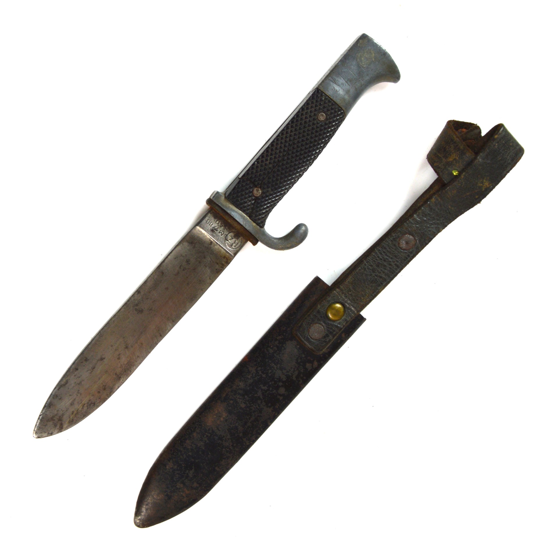 German Hitler Youth Dagger with Scabbard by Gustav C. Spitzer, Solingen, Dated 1940 - Image 2
