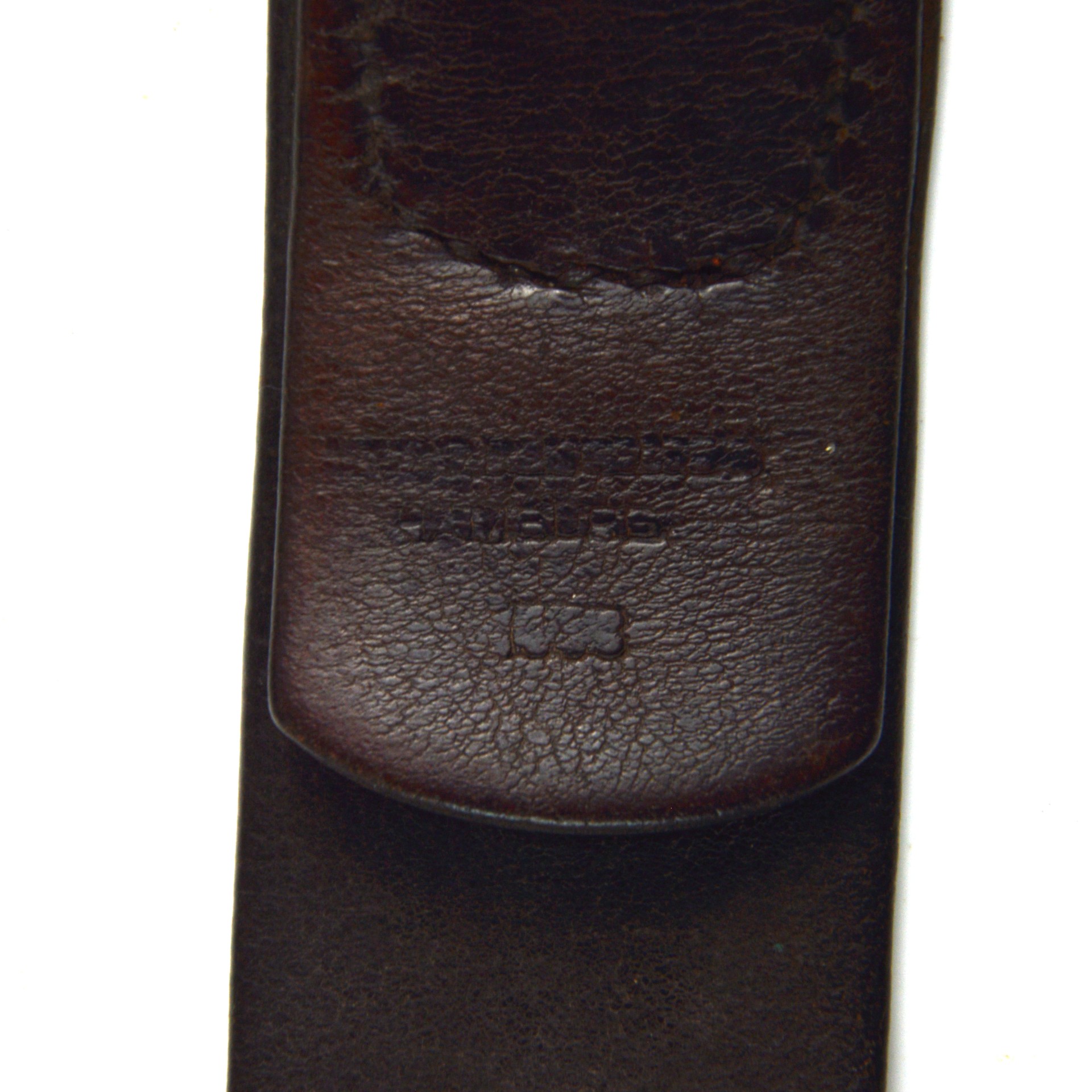 Original German Third Reich Luftwaffe EM/NCO Belt Buckle and Leather Belt, Dated 1938 - Image 4