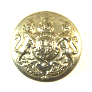 General Service Volunteers (1902-1908 Pattern) White Metal Button - 17mm