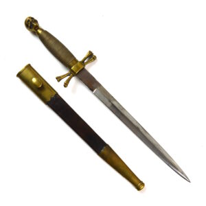 Antique 19th Century Masonic Ceremonial Dagger in Scabbard, Manufactured by Toye & Co., London