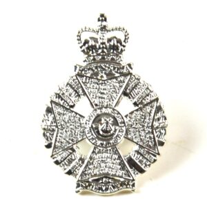 Rifles Chrome Belt Plate Badge, Queen's Crown