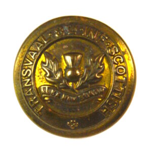 South African 8th Infantry (Transvaal Scottish) (Post-1921 Pattern) Brass Button - 24mm