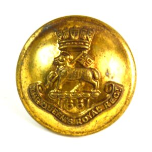 Queen's Royal Regiment (West Surrey) Officer's Button (1909-1959 Pattern) - 26mm