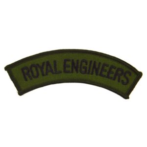 Royal Engineers (RE) Subdued Embroidered Shoulder Title