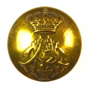11th Hussars (Prince Albert's Own) Brass Button (1902-1914 Pattern) - 25mm