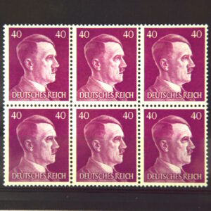 German Third Reich "Hitler Head" 40 Pfennig Postage Stamp (Set of 6)