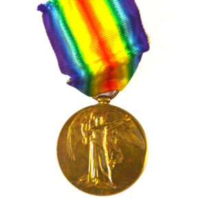 Victory Medal, Gunner Alfred John Hodkisson, 1/1st London Heavy Battery, Royal Garrison Artillery
