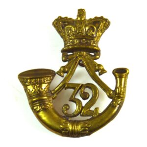 32nd (Cornwall) Regiment of Foot Glengarry Cap Badge - Restrike