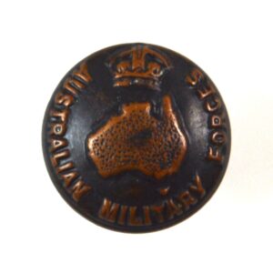 Australian Military Forces Bronzed Button, King's Crown - 17mm