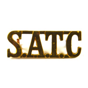 South African Tank Corps (SATC) Brass Shoulder Title (1940-1943 Pattern)