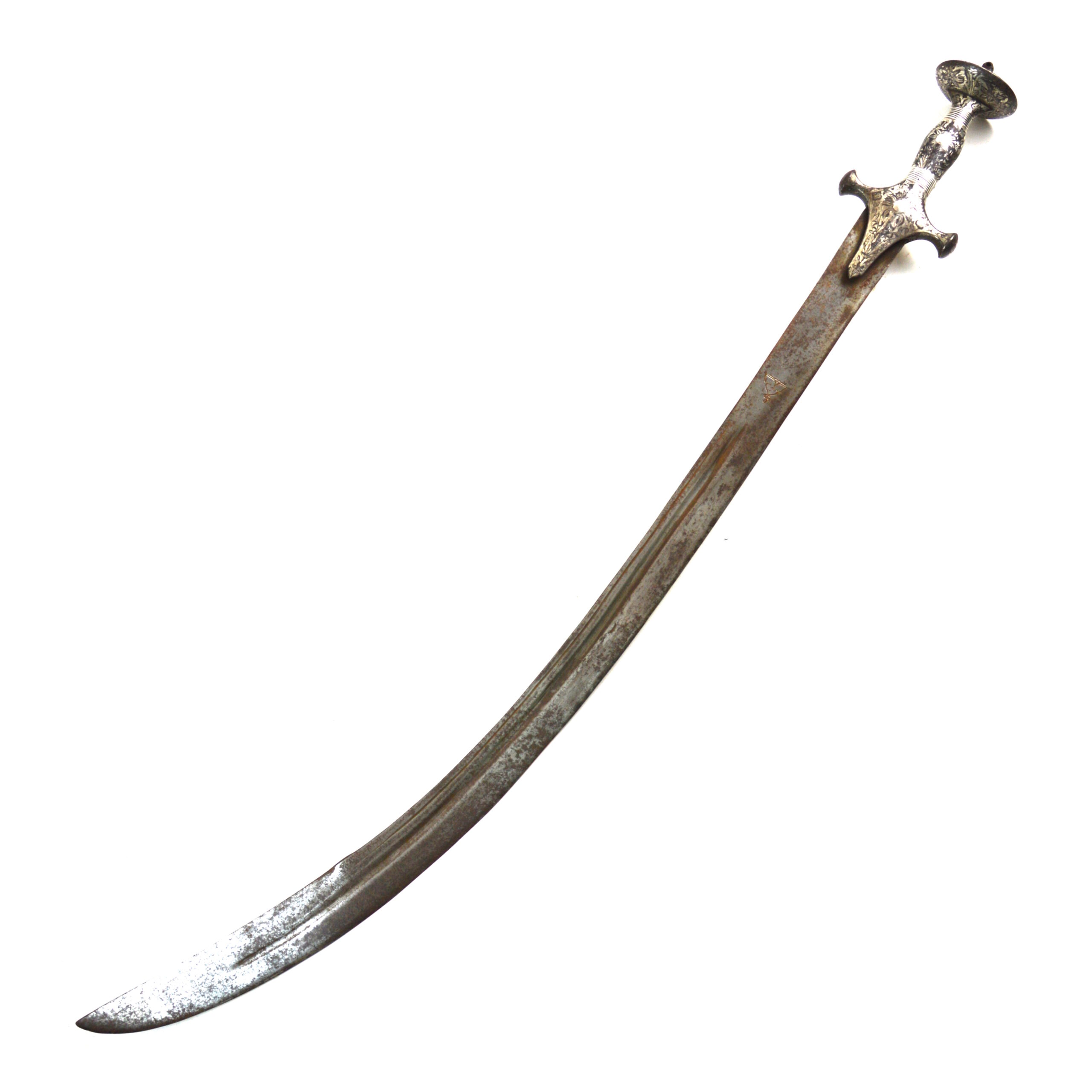 18th-Century Indian Tulwar with Silver Koftgari Hilt - Image 2