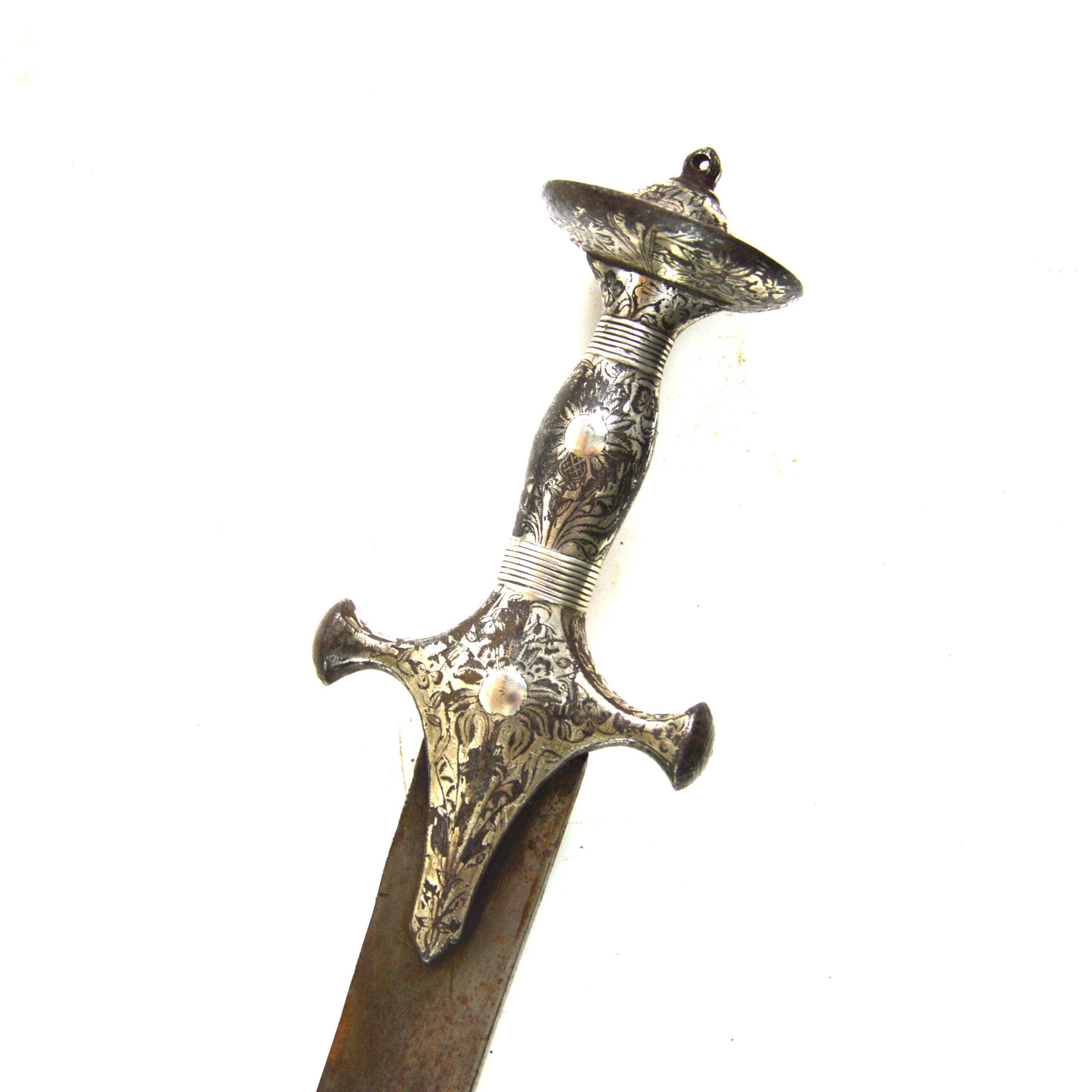 18th-Century Indian Tulwar with Silver Koftgari Hilt - Image 13