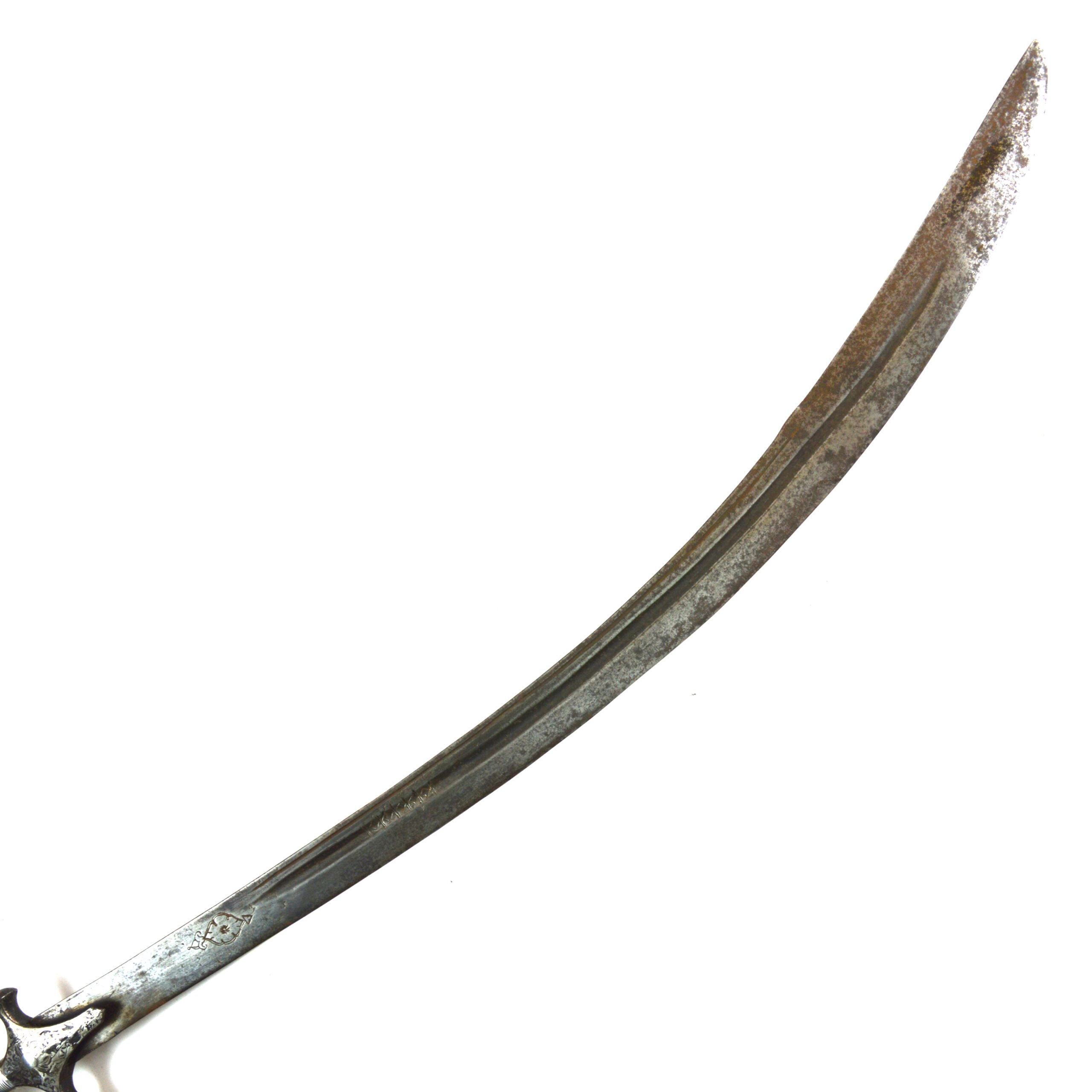 18th-Century Indian Tulwar with Silver Koftgari Hilt - Image 9