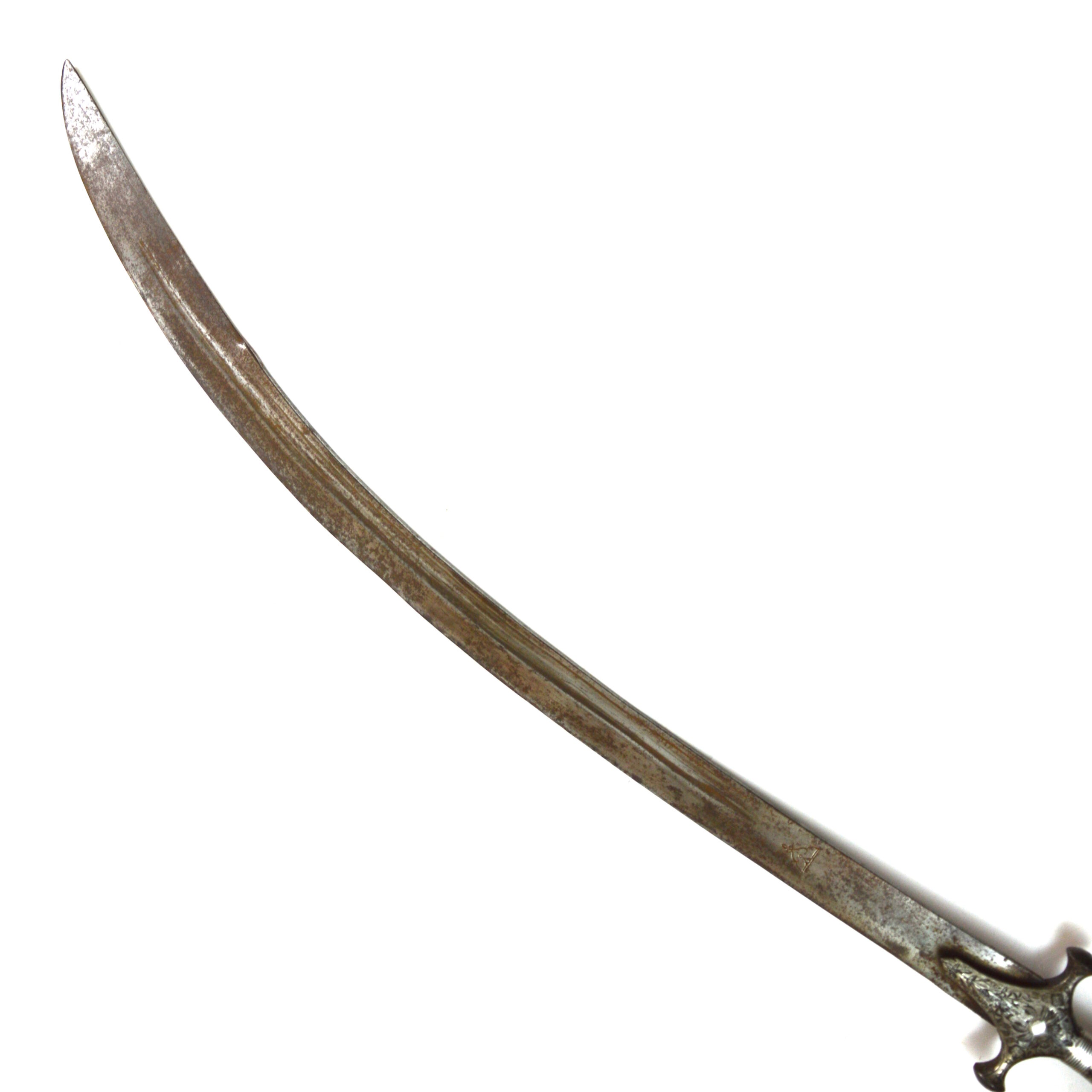 18th-Century Indian Tulwar with Silver Koftgari Hilt - Image 8