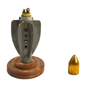 British 2-Inch Mortar Tail Fin Trench Art Lighter