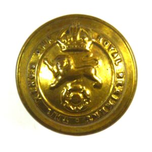 King's Own Royal Regiment (Lancaster) Brass Button (1921-1953 Pattern) - 25mm