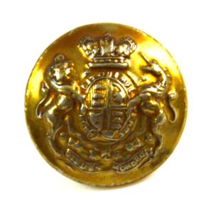 Victorian General Service Volunteers White Metal Button (Pre-1901 Pattern) - 17mm