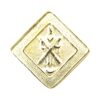 Royal Scots (The Royal Regiment) Diamond-Shaped Silver-Plate Piper Button - 24mm
