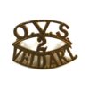 South African 2nd (Bethlehem) Battery, Orange Free State Field Artillery  (OVS / 2 / VELD. ART.) Brass Shoulder Title