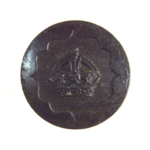 Police General Service Black Button, King's Crown - 24mm