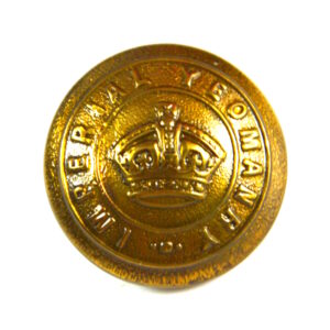 Imperial Yeomanry Brass Button (1902-1908 Pattern) - 24mm