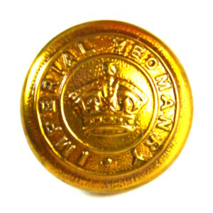 Imperial Yeomanry Brass Button (1902-1908 Pattern) - 19mm