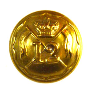 Victorian 12th Royal Lancers (Prince of Wales's) Brass Button - 18mm