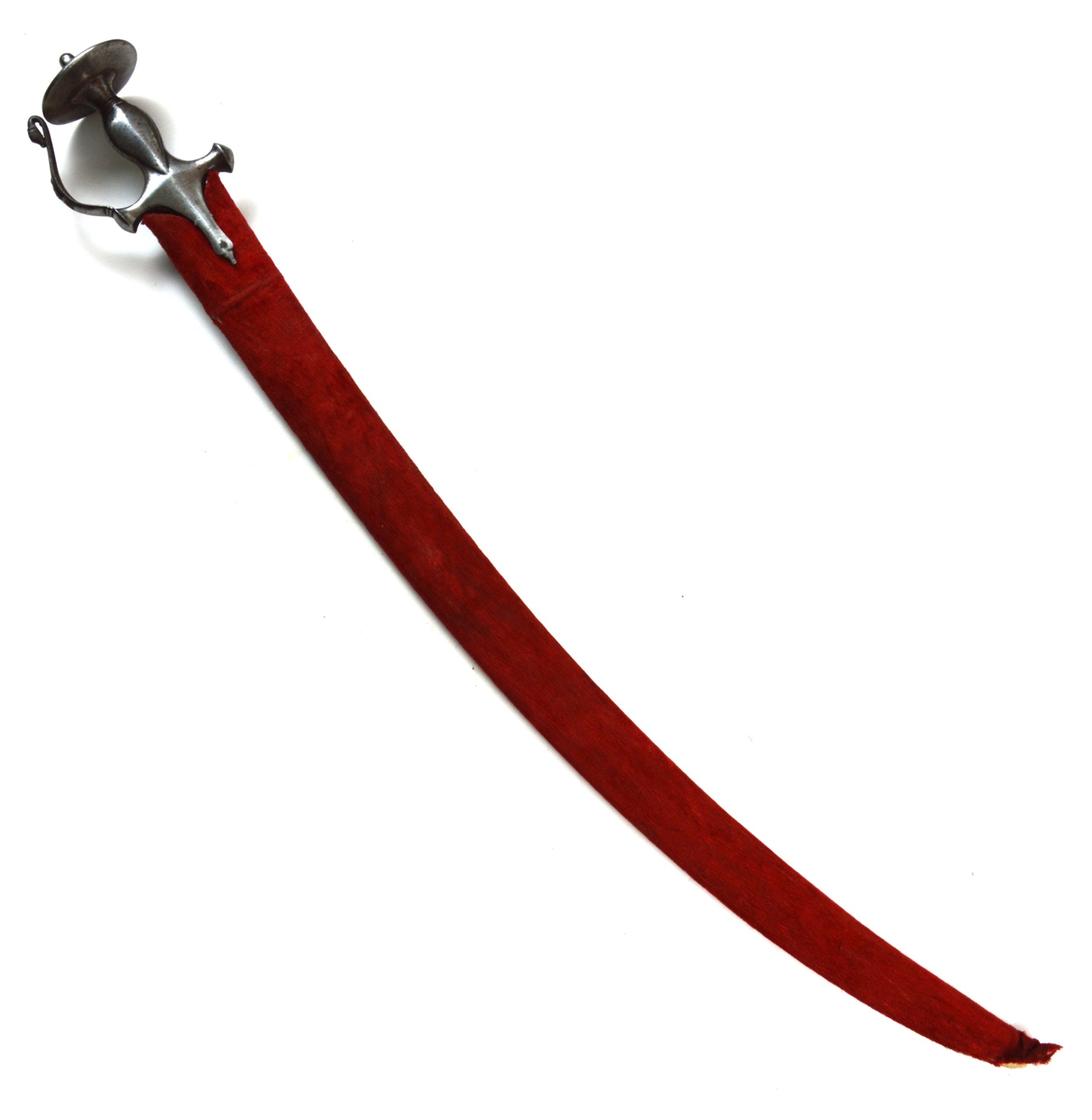 Indian 19th-Century Rajasthan Sirohi Tulwar Sword in Scabbard - Image 3