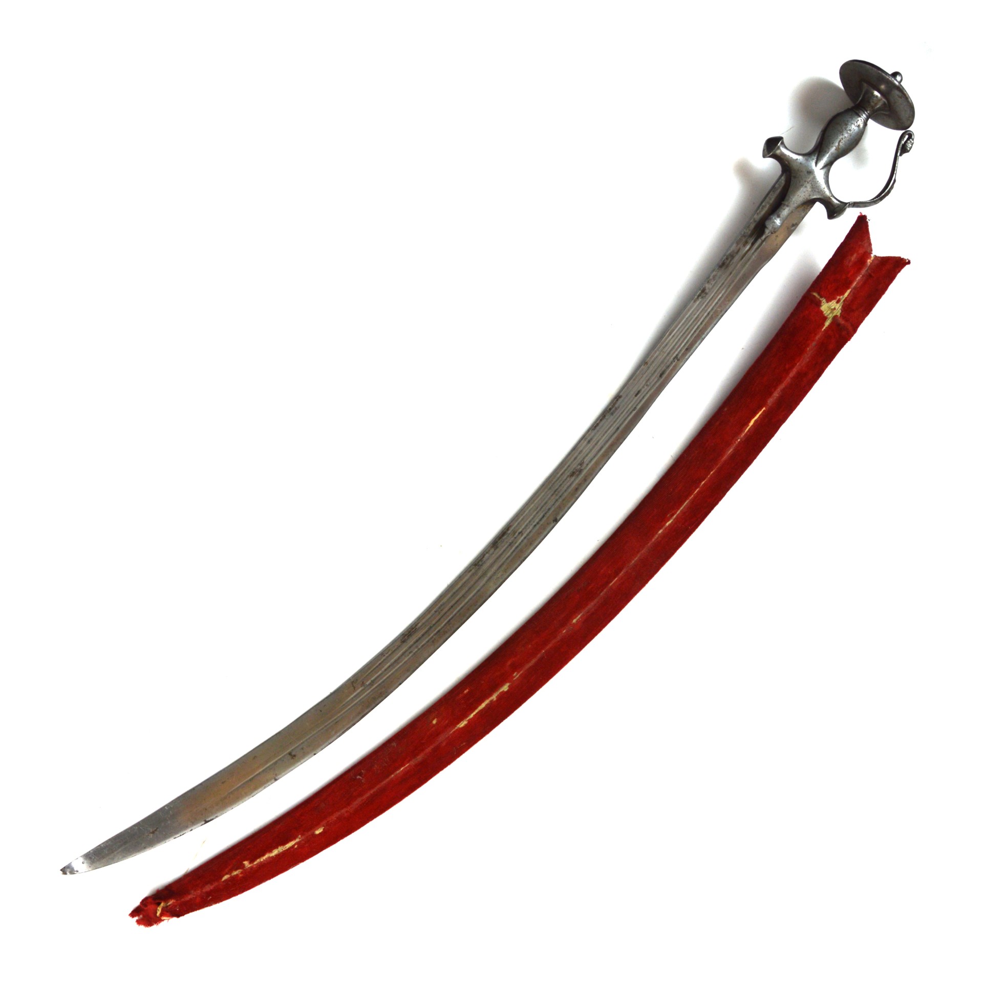 Indian 19th-Century Rajasthan Sirohi Tulwar Sword in Scabbard - Image 2