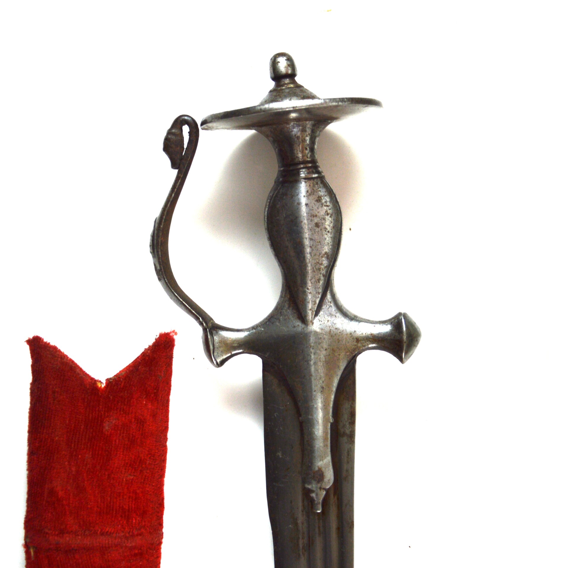 Indian 19th-Century Rajasthan Sirohi Tulwar Sword in Scabbard - Image 9