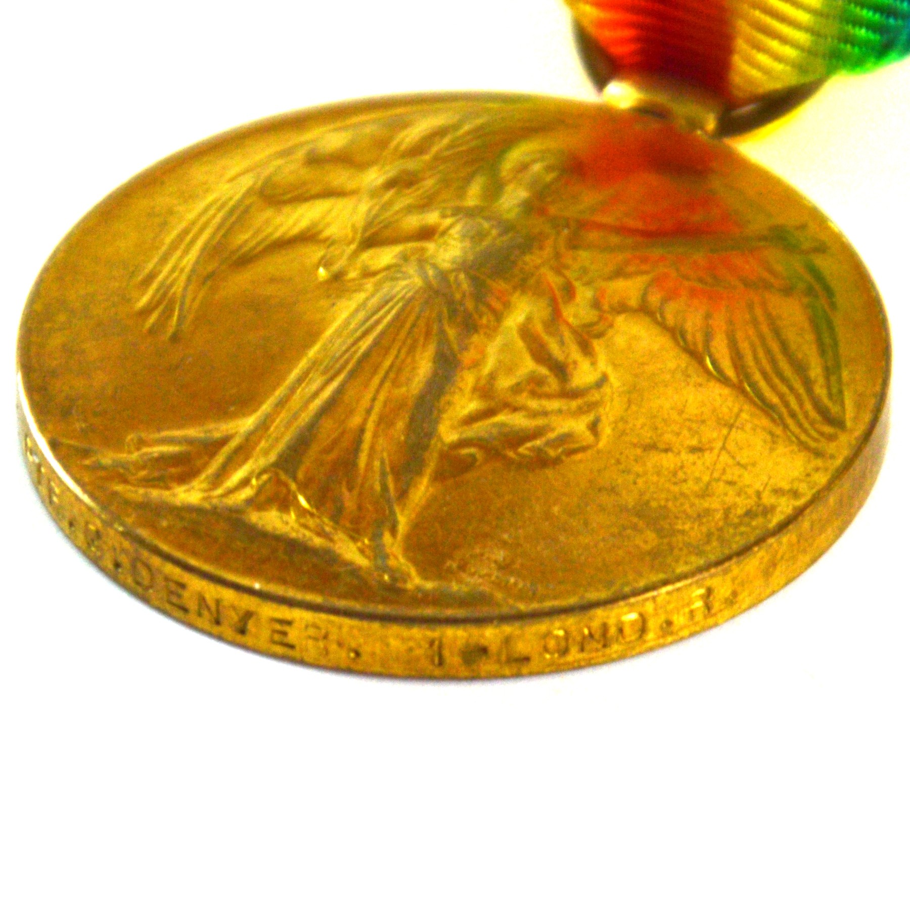 Victory Medal, Private George Denyer, 1st (City of London) Battalion, London Regiment (Royal Fusiliers) - Image 3