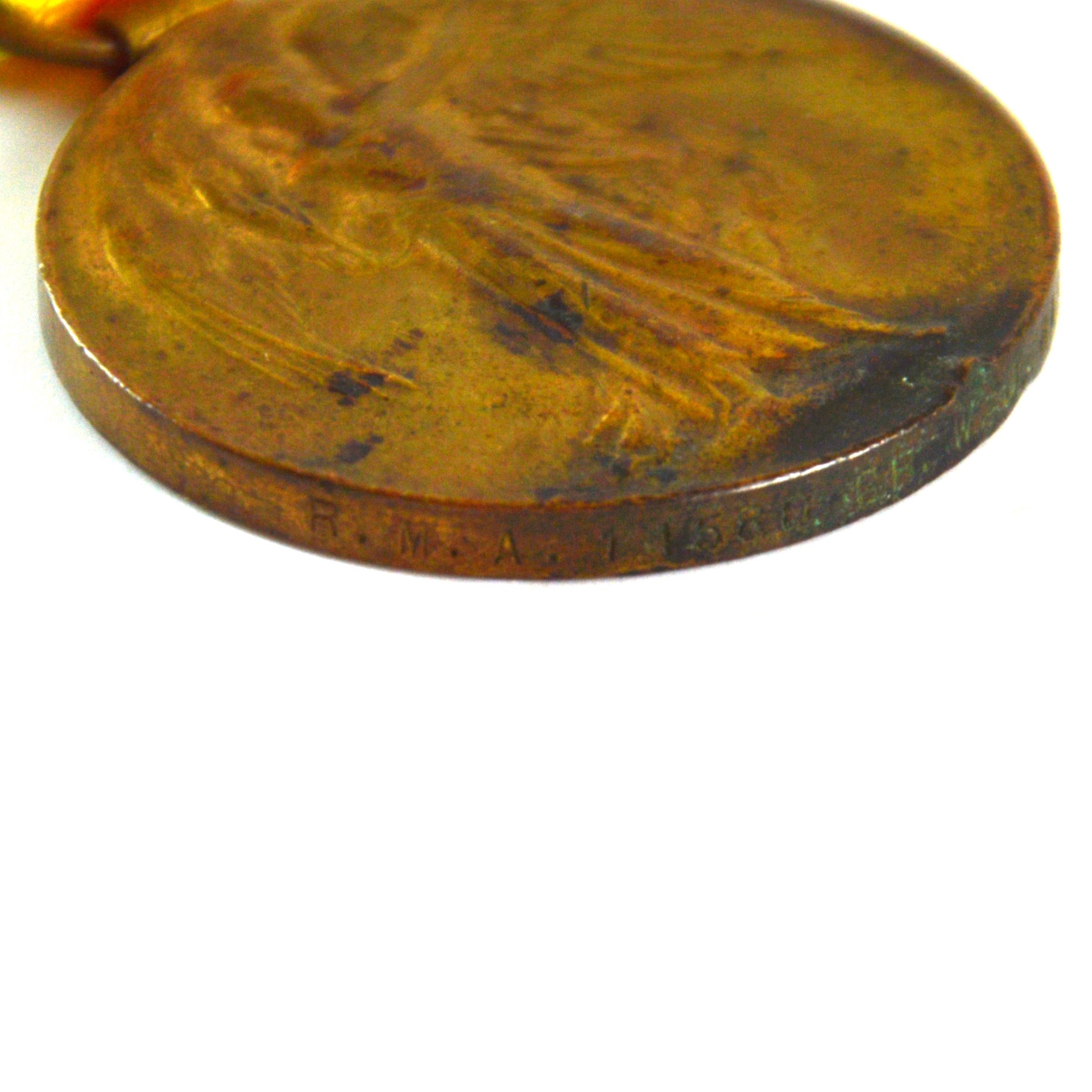 Victory Medal, Gunner William Joseph Barker, Royal Marine Artillery (Served in the Battle of Jutland) - Image 4