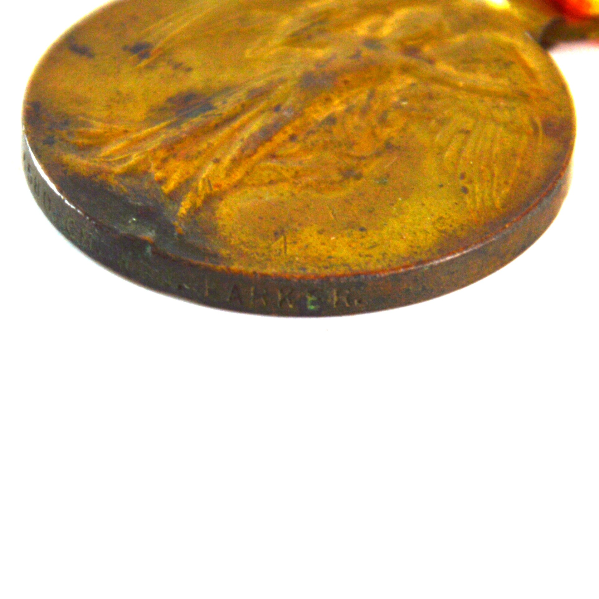 Victory Medal, Gunner William Joseph Barker, Royal Marine Artillery (Served in the Battle of Jutland) - Image 3